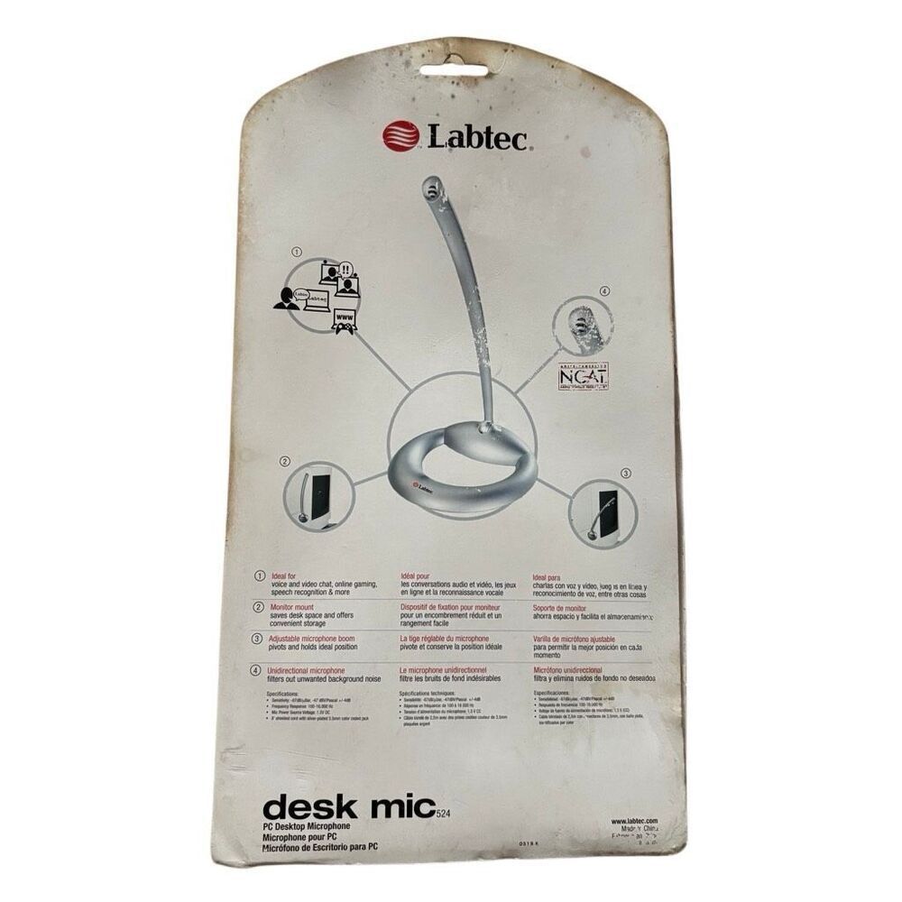 Labtec Desk Mic PC Desktop Microphone *New* - Picture 4 of 4